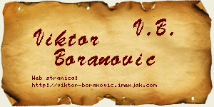 Viktor Boranović vizit kartica